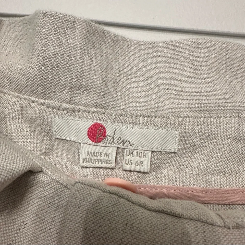 Boden Ludgate Paperbag Trouser Pants Ecru - Picture 6 of 8